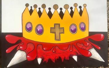 Corona crown mural